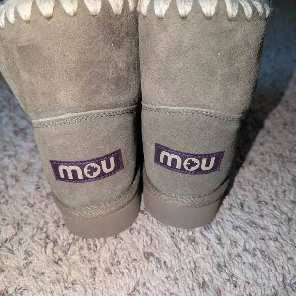 Mou Glacier Winter Boots with Crochet Trim - Picture 3 of 4